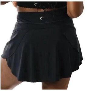 ZYIA Active Grand Slam Tennis Skort Black Athletic Skirt Built In Shorts Size S